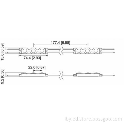3SMD 1.1W Constant Current lens led module